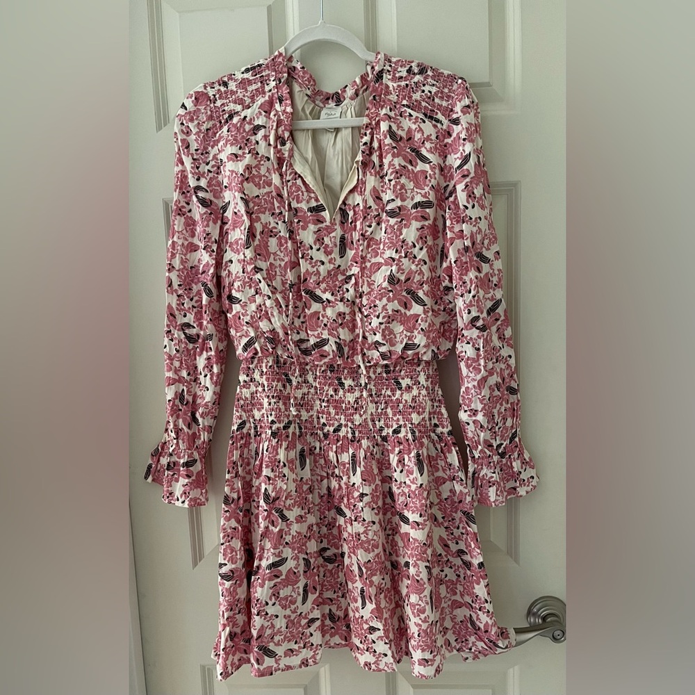 Evereve Roan + Ryan Genevieve Dress Pink Floral Summer Dress, Small
